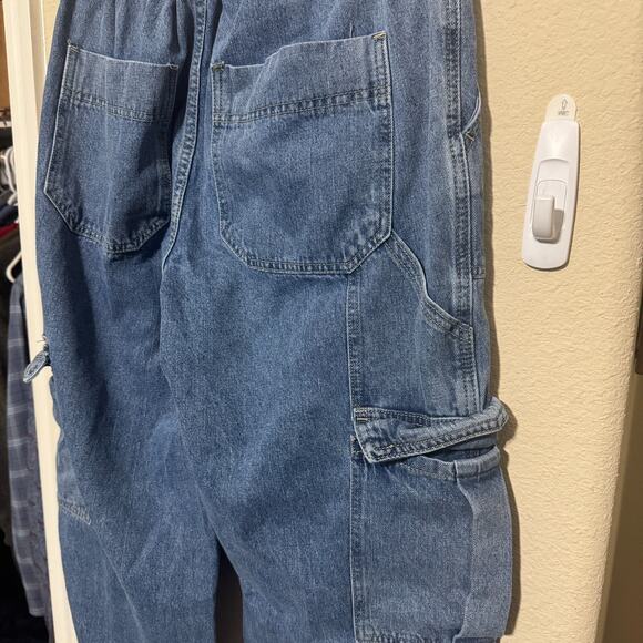 Simple Society Cargo Jeans Women 9/29 Baggy Loose Skater Y2K Utility Pants - Picture 5 of 8